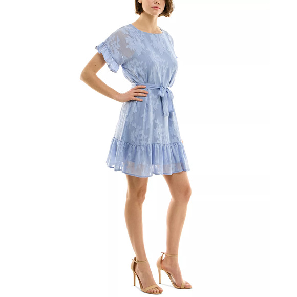 EMERALD SUNDAE Floral Chiffon Ruffled Dress | SMALL - Picture 1 of 2